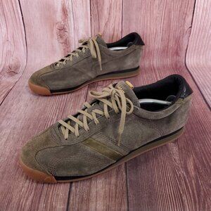 Satorisan Mens Size 46 US 12 Stardust Suede Shoes Retro Deep Khaki